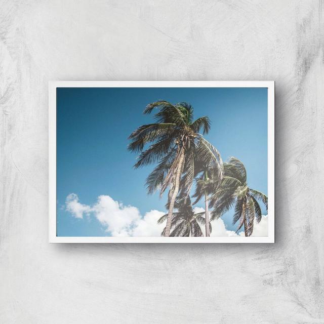 Palm Trees Giclee Art Print - A2 - White Frame on Productcaster.