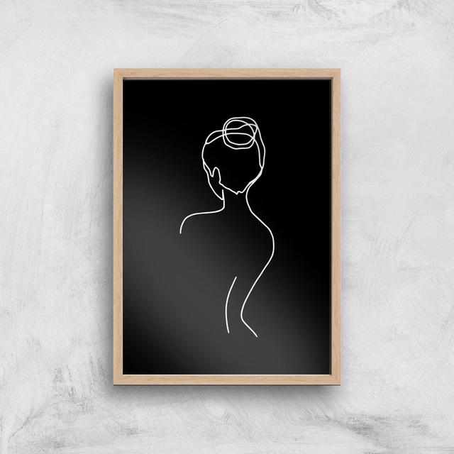 Her Neck Line At Night Giclee Art Print - A4 - Wooden Frame on Productcaster.