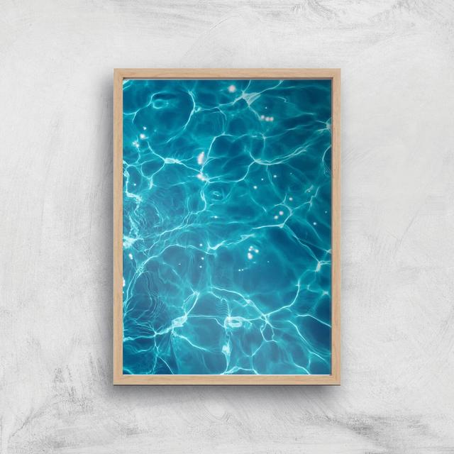 Sun Reflecting Off The Pool Giclee Art Print - A3 - Wooden Frame on Productcaster.