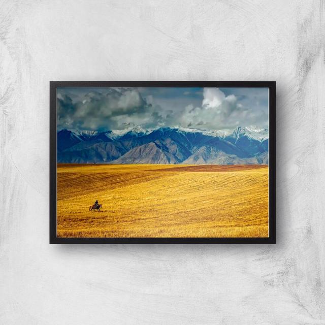 Lonely Traveller Giclee Art Print - A3 - Black Frame on Productcaster.