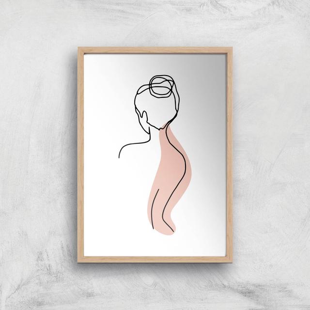 Neck Line Giclee Art Print - A3 - Wooden Frame on Productcaster.