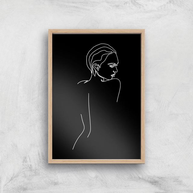 That Gaze In The Night Giclee Art Print - A3 - Wooden Frame on Productcaster.