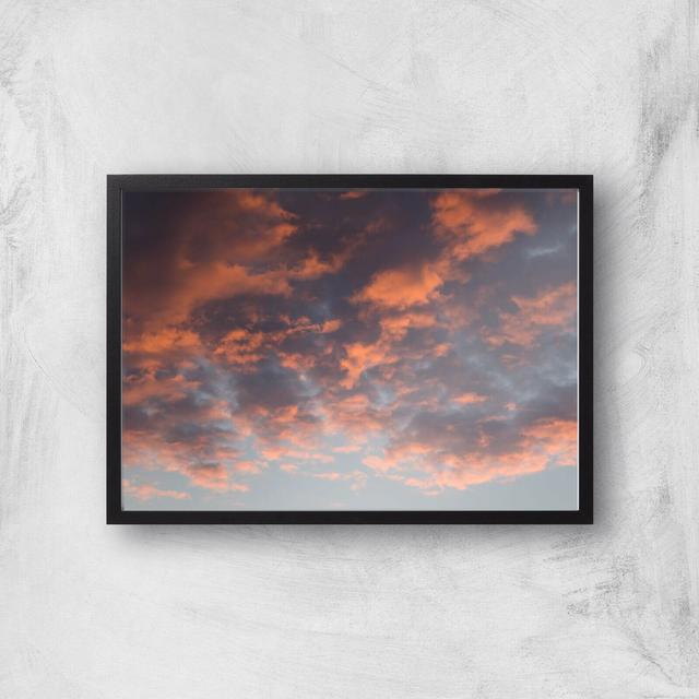 Cloudy Sunset Giclee Art Print - A3 - Black Frame on Productcaster.