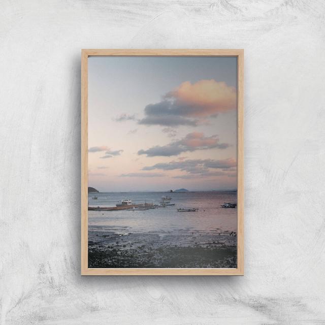 Sea Shore Giclee Art Print - A3 - Wooden Frame on Productcaster.