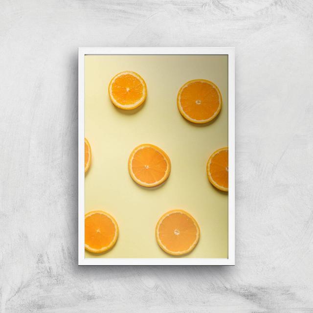 Orange Slices Giclee Art Print - A3 - White Frame on Productcaster.