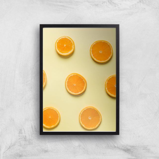 Orange Slices Giclee Art Print - A3 - Black Frame on Productcaster.