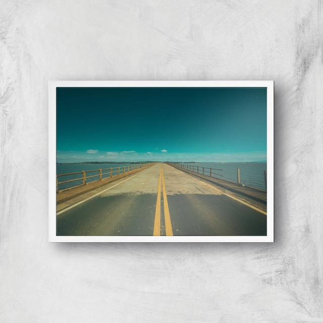 Ocean Bridge Giclee Art Print - A3 - White Frame on Productcaster.