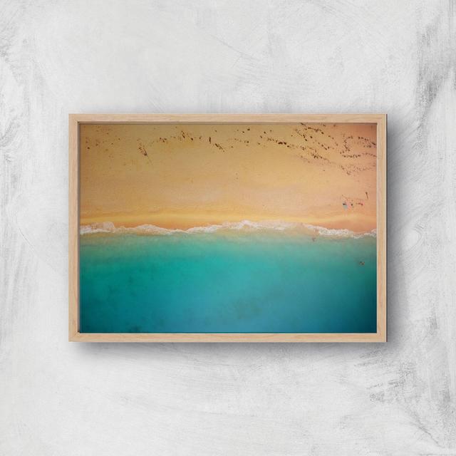 Having A Dip Giclee Art Print - A3 - Wooden Frame on Productcaster.