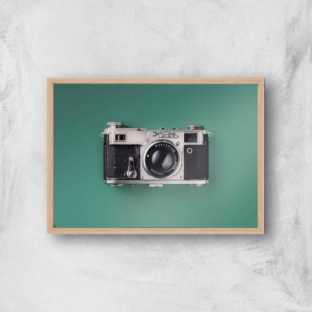 Vintage Camera Giclee Art Print - A3 - Wooden Frame on Productcaster.