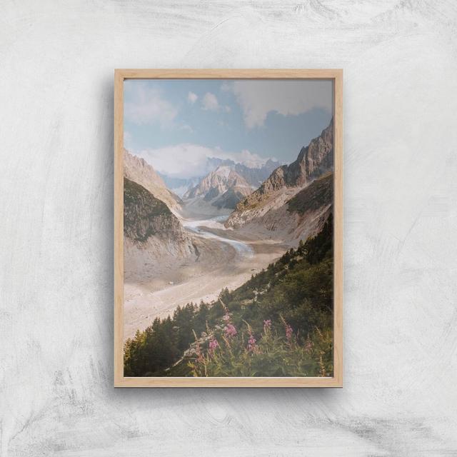 Trail Through The Mountain Giclee Art Print - A3 - Wooden Frame on Productcaster.