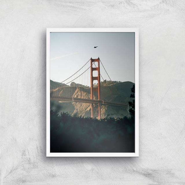 Golden Gate Bridge Giclee Art Print - A2 - White Frame on Productcaster.