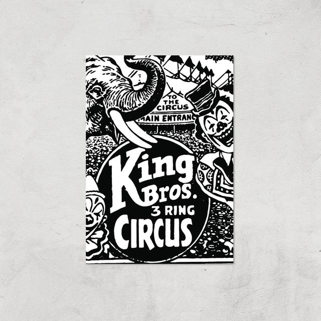 King Bros 3 Ring Circus Giclee Art Print - A4 - Print Only on Productcaster.