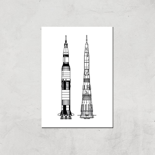 Rockets Side Profile Giclee Art Print - A2 - Print Only on Productcaster.