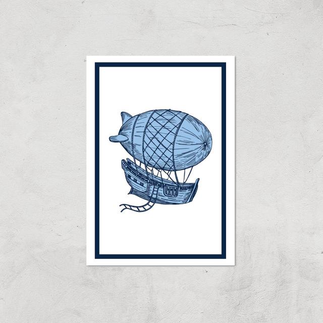 Blue Hot Air Balloon Giclee Art Print - A2 - Print Only on Productcaster.