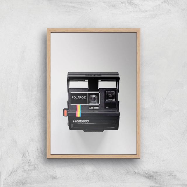 Polaroid Camera Giclee Art Print - A2 - Wooden Frame on Productcaster.