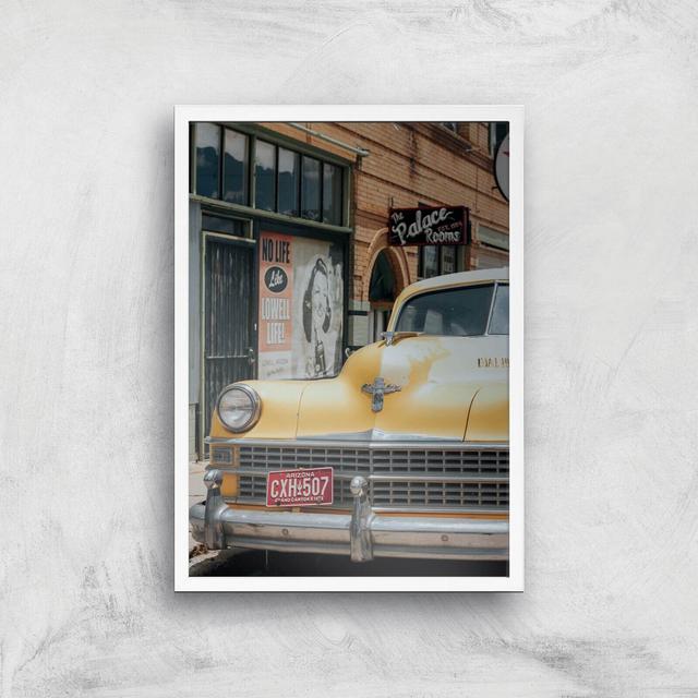 New York Cab Giclee Art Print - A3 - White Frame on Productcaster.