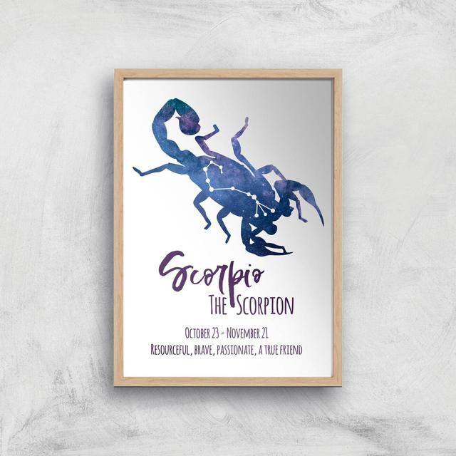 Scorpio The Scorpion Giclée Art Print - A2 - Wooden Frame on Productcaster.