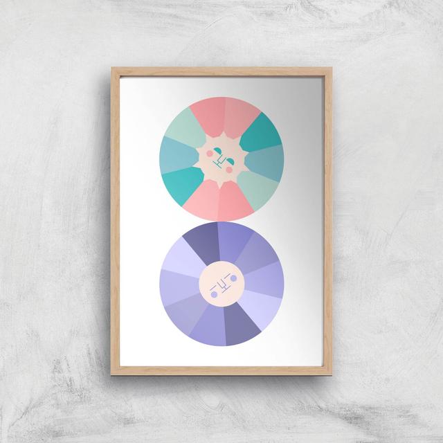 When The Sun And Moon Collide Giclée Art Print - A3 - Wooden Frame on Productcaster.