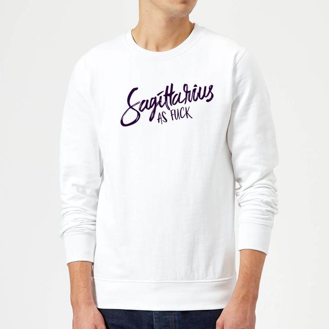 Sagittarius As Fuck Sweatshirt - White - M - Weiß on Productcaster.