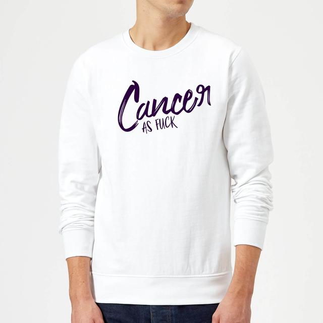 Cancer As Fuck Sweatshirt - White - M - Weiß on Productcaster.