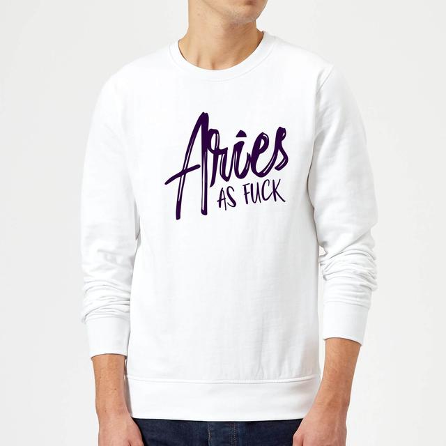 Aries As Fuck Sweatshirt - White - M - Weiß on Productcaster.