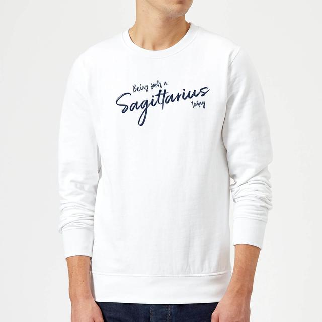 Being Such A Sagittarius Today Sweatshirt - White - XXL - Weiß on Productcaster.