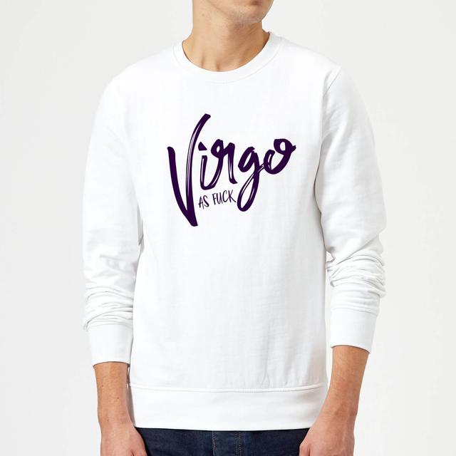 Virgo As Fuck Sweatshirt - White - L - Weiß on Productcaster.