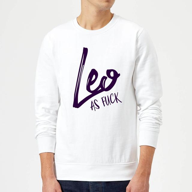 Leo As Fuck Sweatshirt - White - L - Weiß on Productcaster.