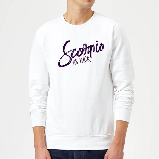 Scorpio As Fuck Sweatshirt - White - L - Weiß on Productcaster.