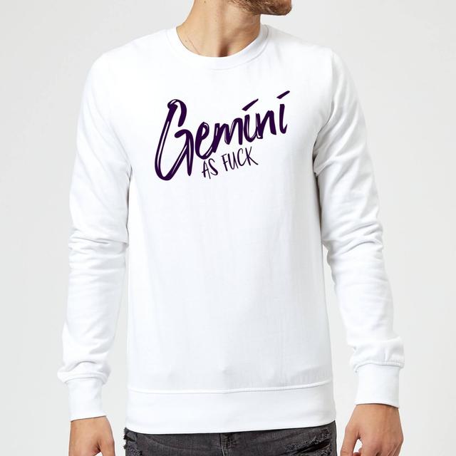 Gemini As Fuck Sweatshirt - White - XXL - White on Productcaster.