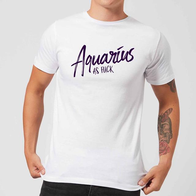 Aquarius As Fuck Men's T-Shirt - White - L - Weiß on Productcaster.