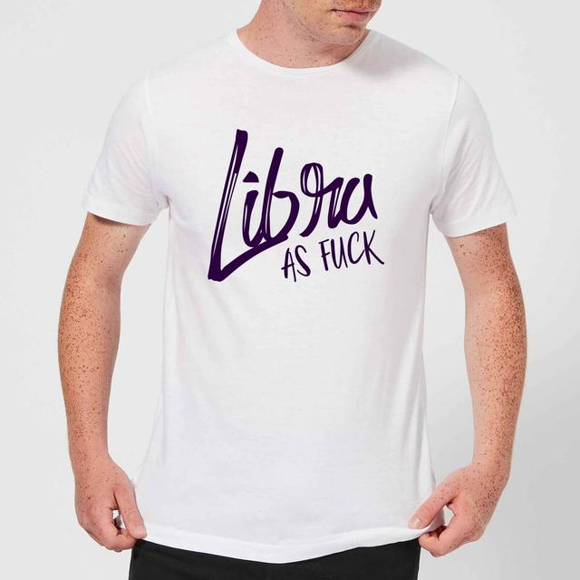 Libra As Fuck Men's T-Shirt - White - L - Weiß on Productcaster.