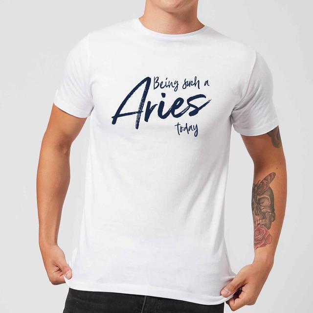 Being Such A Aries Today Men's T-Shirt - White - XXL - Weiß on Productcaster.