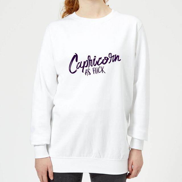 Capricorn As Fuck Women's Sweatshirt - White - L - Weiß on Productcaster.