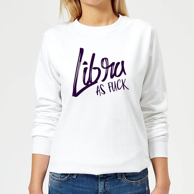 Libra As Fuck Women's Sweatshirt - White - XL - Weiß on Productcaster.