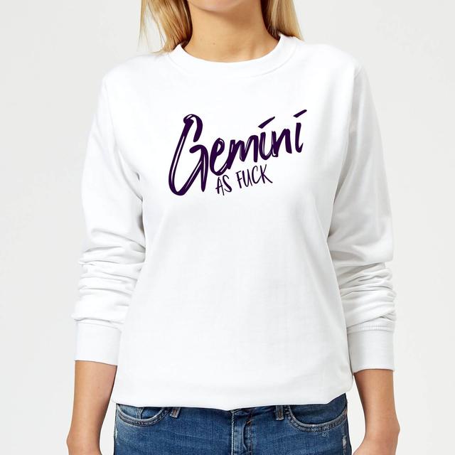 Gemini As Fuck Women's Sweatshirt - White - S - White on Productcaster.