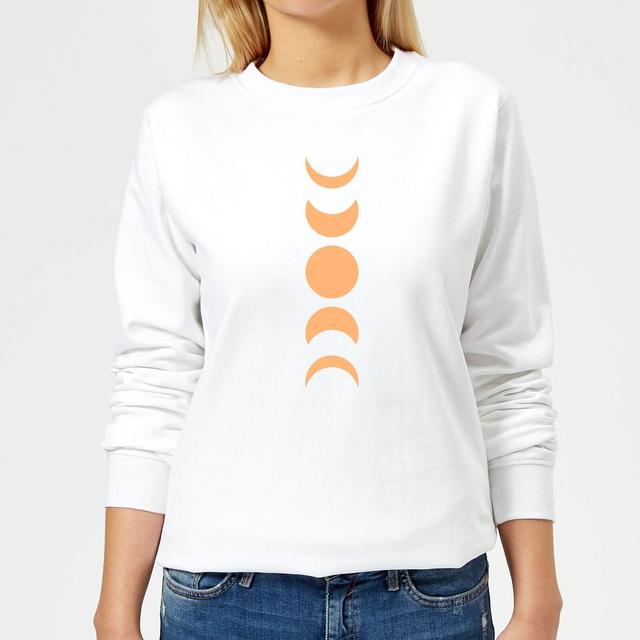 Abstract Moon Phase Women's Sweatshirt - White - XS - Weiß on Productcaster.