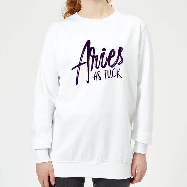 Aries As Fuck Women's Sweatshirt - White - S - Weiß on Productcaster.