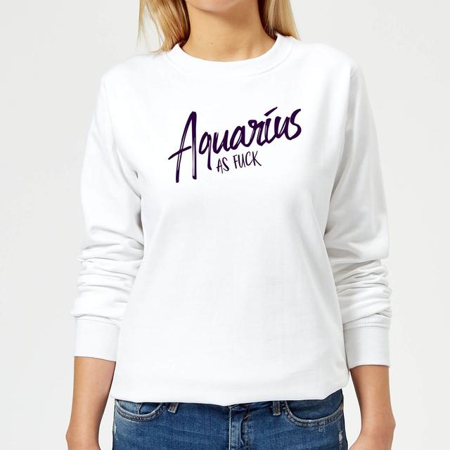 Aquarius As Fuck Women's Sweatshirt - White - XS - Weiß on Productcaster.