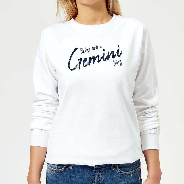 Being Such A Gemini Today Women's Sweatshirt - White - XXL - Weiß on Productcaster.