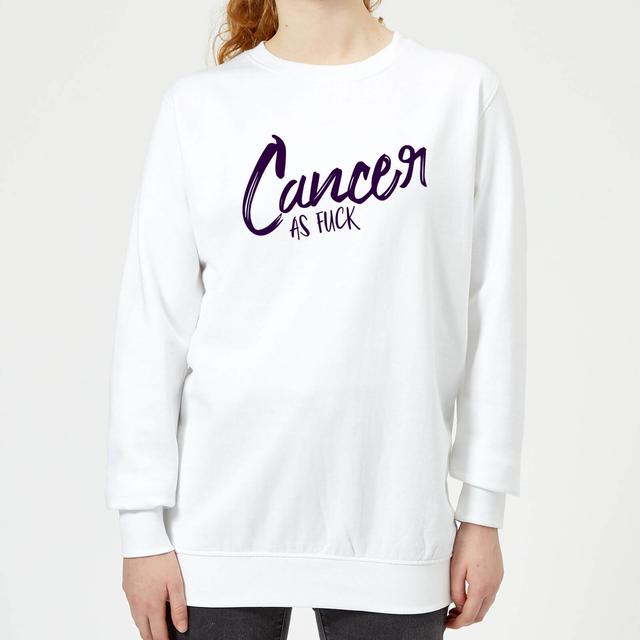 Cancer As Fuck Women's Sweatshirt - White - XXL - White on Productcaster.