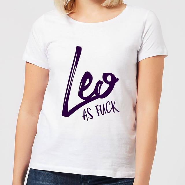 Leo As Fuck Women's T-Shirt - White - S on Productcaster.