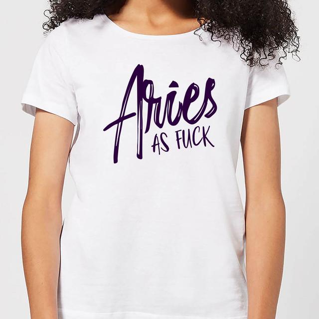 Aries As Fuck Women's T-Shirt - White - S - White on Productcaster.