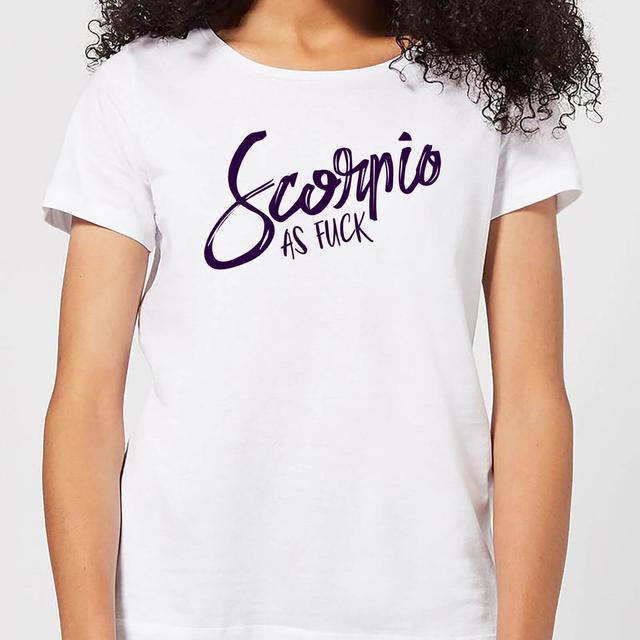 Scorpio As Fuck Women's T-Shirt - White - S - Weiß on Productcaster.