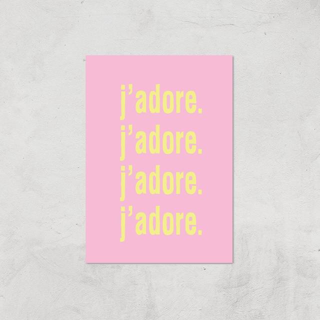 J'adore J'adore J'adore J'adore Giclee Art Print - A3 - Print Only on Productcaster.