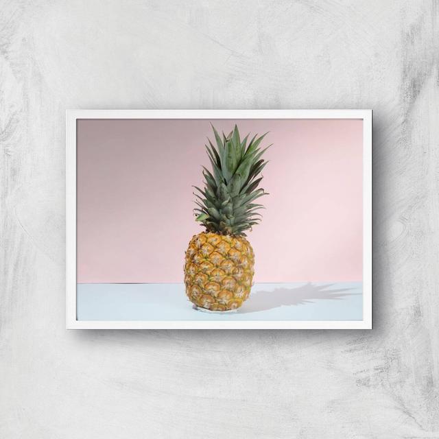 Pastel Pineapple Giclee Art Print - A2 - White Frame on Productcaster.