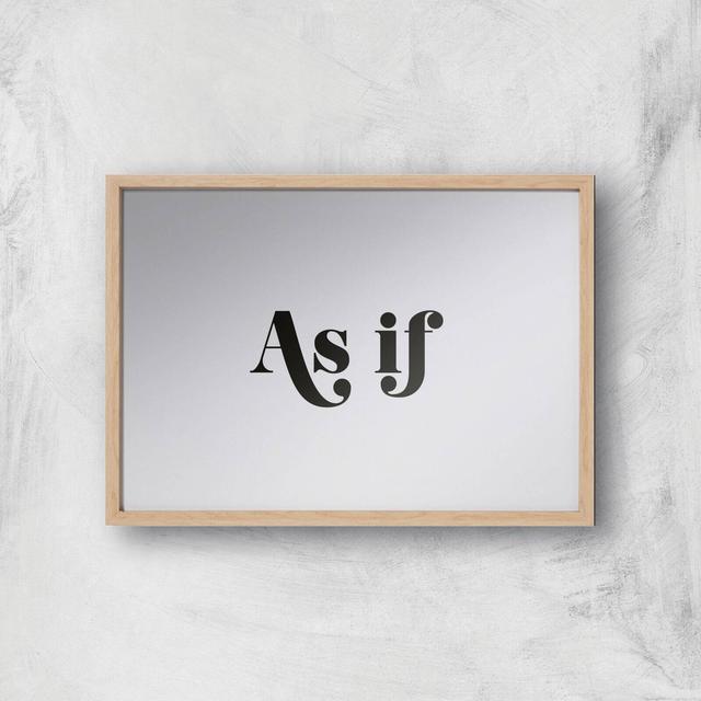 As If Giclee Art Print - A3 - Wooden Frame on Productcaster.