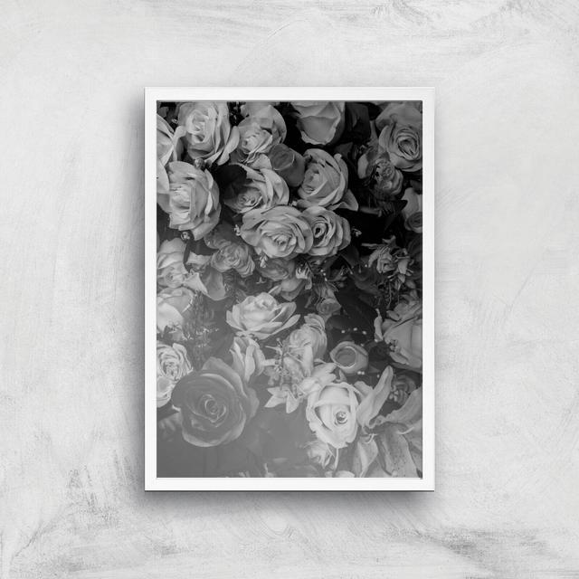 Florals At Midnight Giclee Art Print - A3 - White Frame on Productcaster.