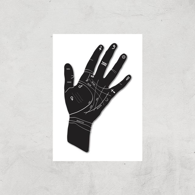 Palmistry Hand Symbols Giclee Art Print - A4 - Print Only on Productcaster.