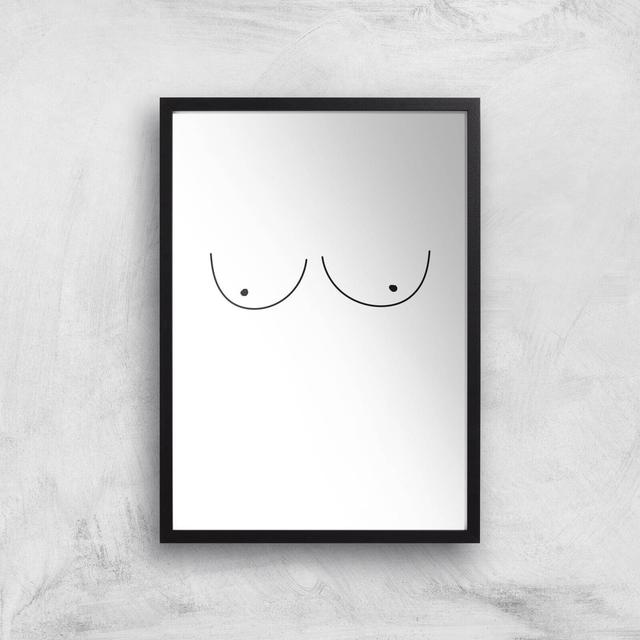 Boobies Giclee Art Print - A3 - Black Frame on Productcaster.